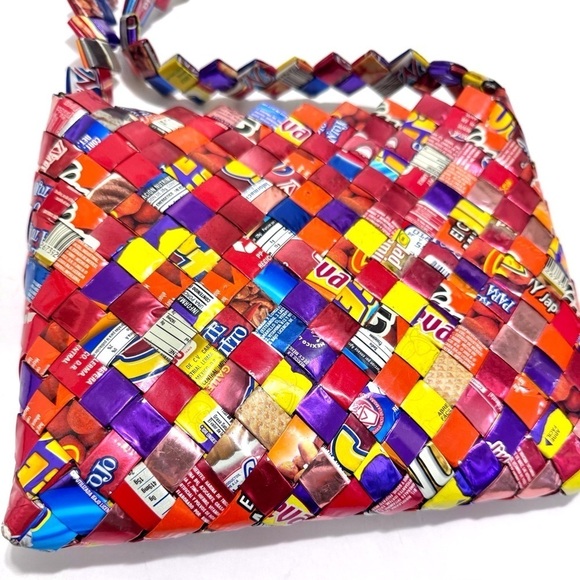 Candy Snack Wrapper Shoulder Bag Nostalgic Y2K Handmade - Picture 9 of 15